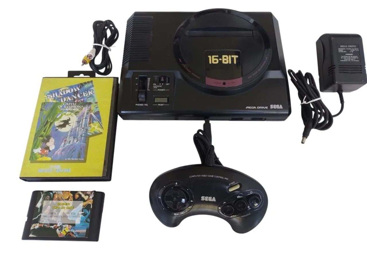 Mega drive com jogos 