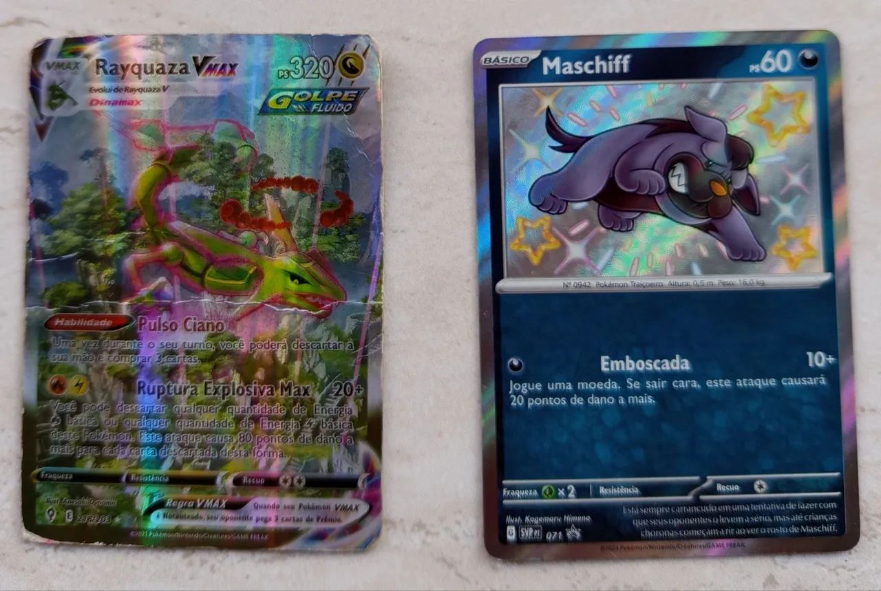 Carta Pokémon Rayquaza vmax  - Foto 3