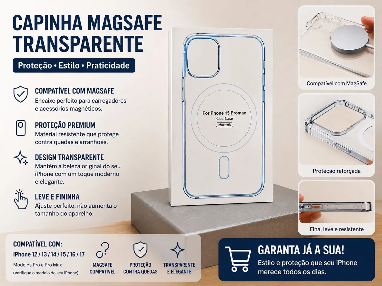 Capinha Magnética para iPhone - Foto 2