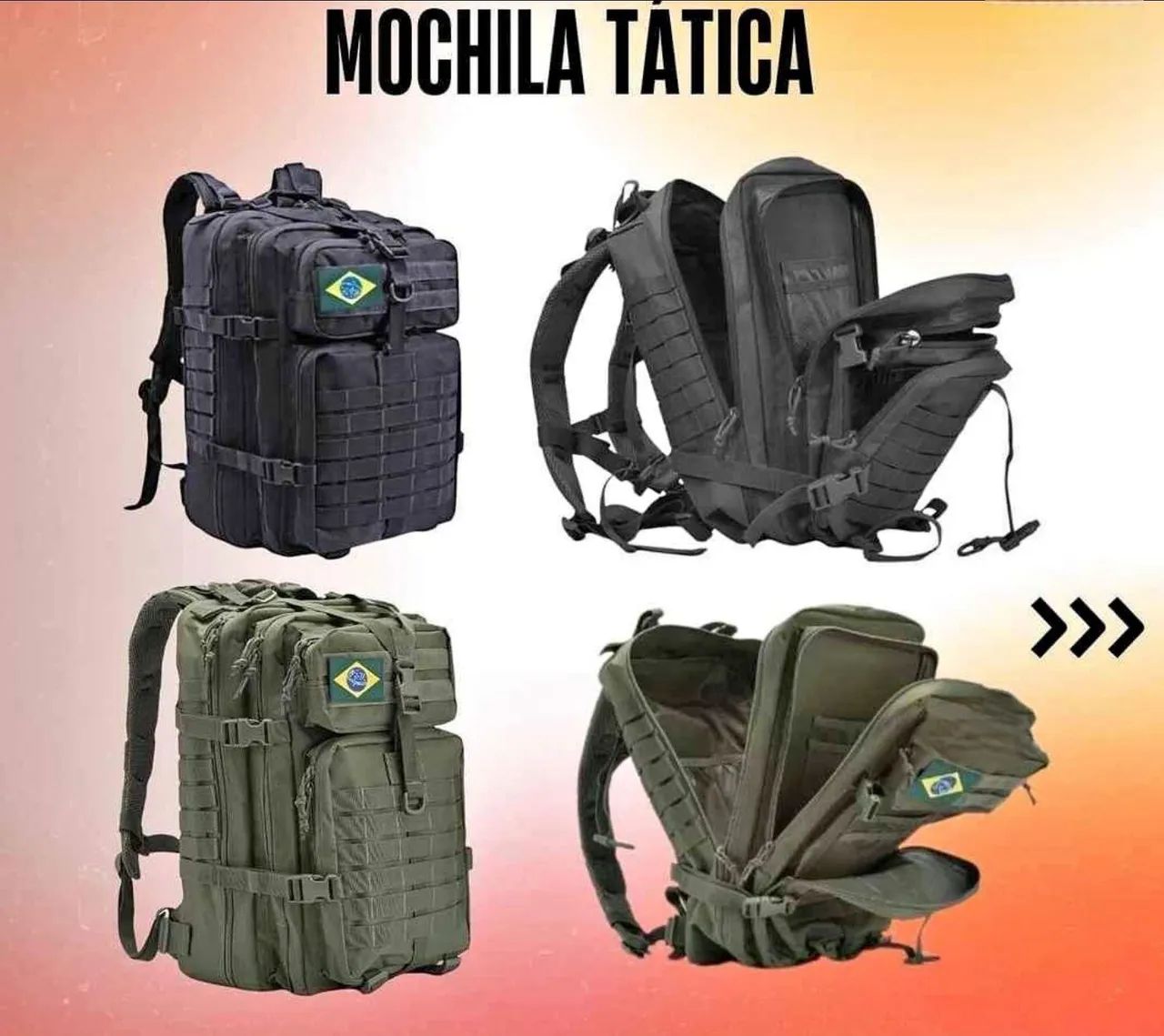 Mochila  Tatica 50L Reforçada Com Bandeira  - Foto 5