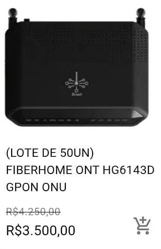 Fiberhome ont HG6143D LOTE COM 50UN