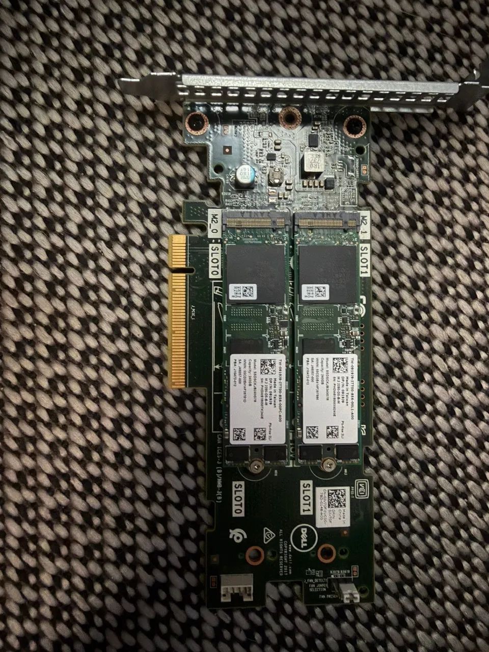 Dell BOSS M.2 Card with 2 x 480GB SATA SSDs, Model 72WKY 7HYY4 3JT49