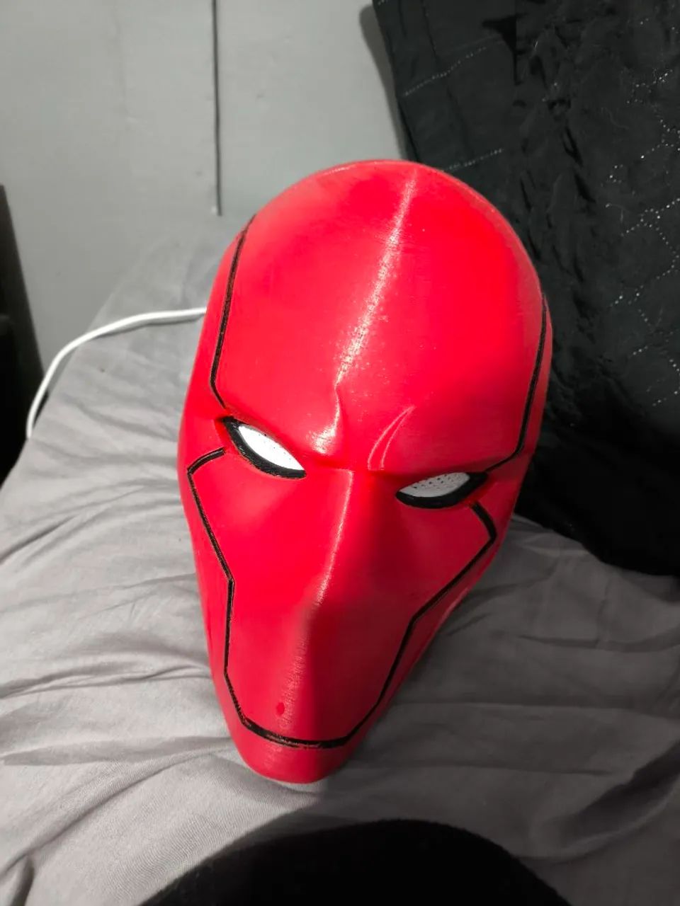 Capacete cosplay, capuz vermelho DC