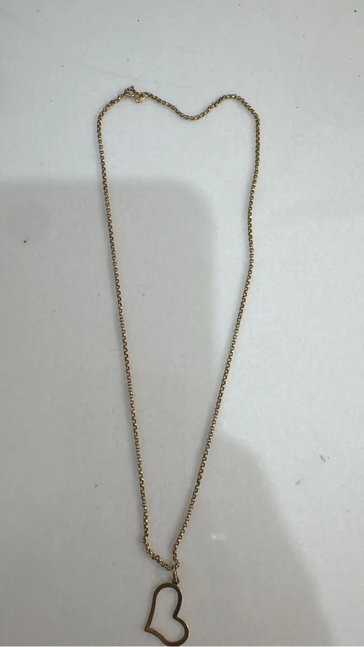 Colar ouro 18 com pingente - Foto 2