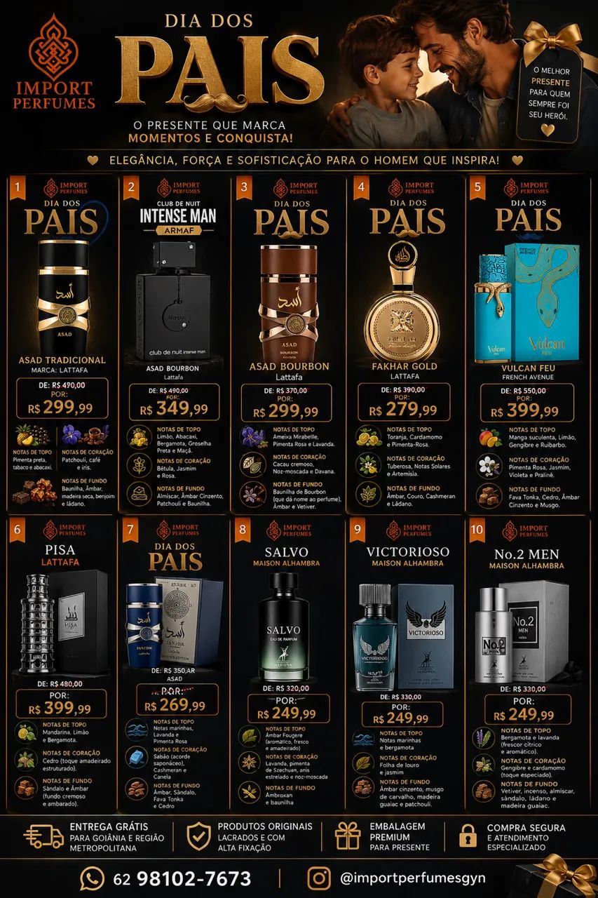 Perfume Árabe dia dos pais 