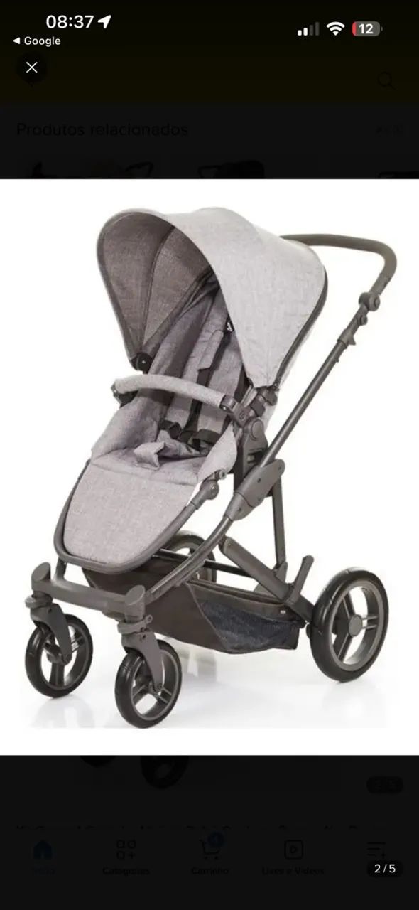 Kit carrinho de bebe + bebe conforto abc design
