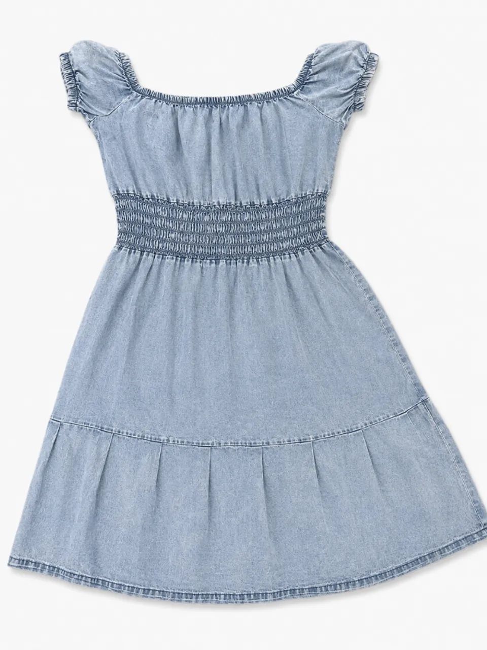 Vestido Jeans Feminino com Lastex na Cintura - Foto 3