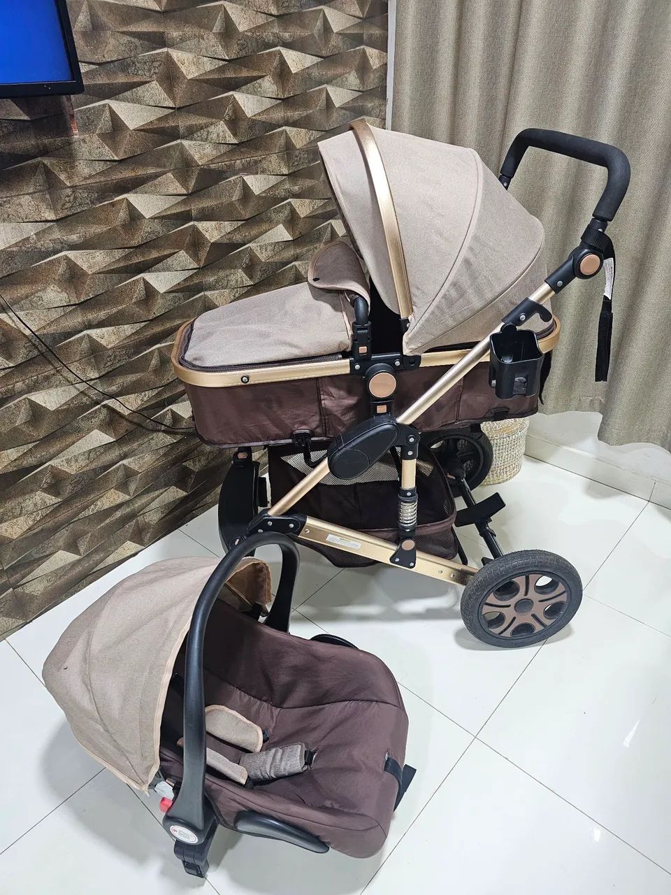 Carrinho + bebe conforto Importado  ,LUXO
