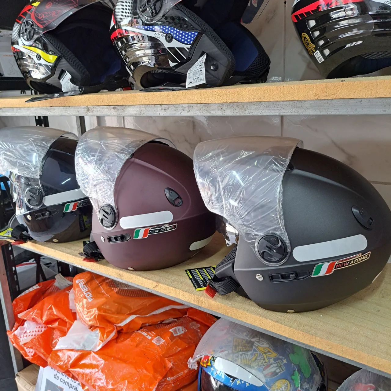 Promoção capacete com óculos para moto  - Foto 2