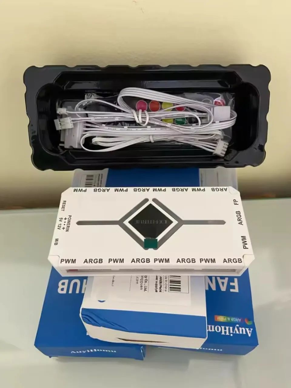 contoladora fan argb com controle branca