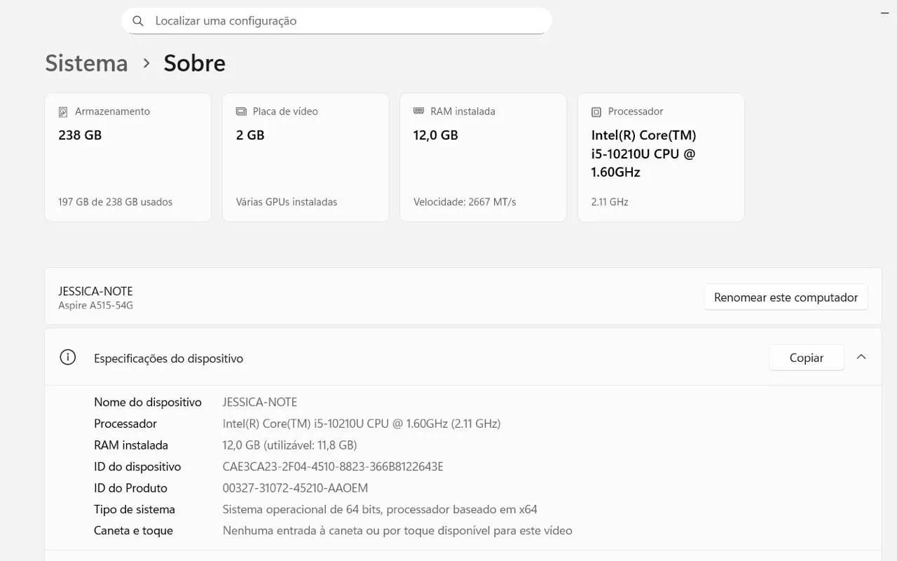 Notebook Acer Aspire 5; Core i5 10th; RAM 12 GB; Placa de Vídeo NVIDIA dedicada; SSD 256 - Foto 6