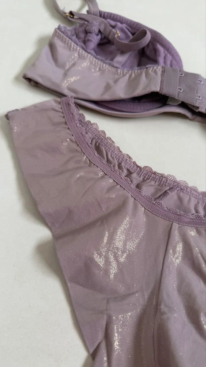 Lingerie Rosa com Dourado - Foto 3