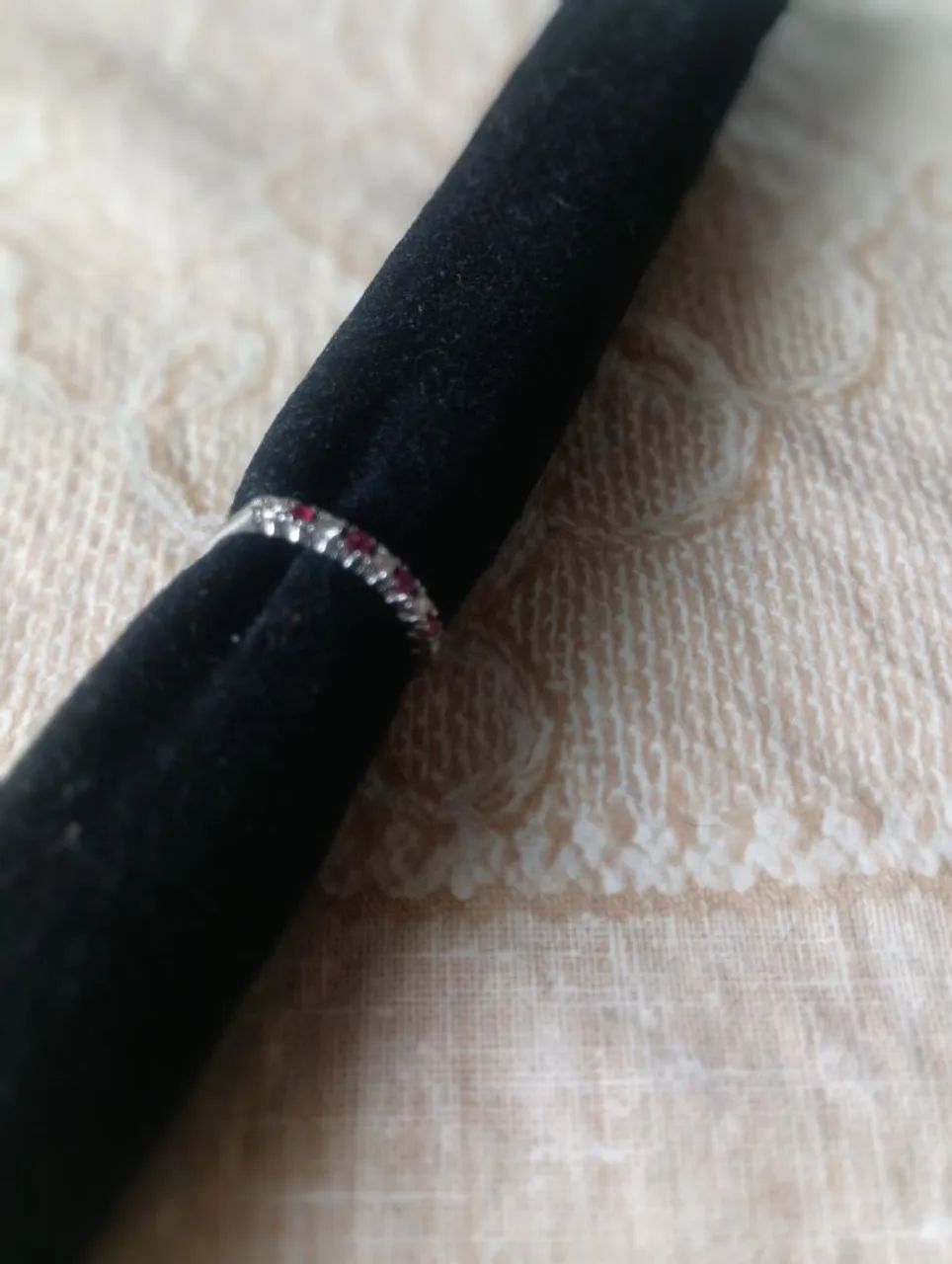 Meia aliança Ouro branco 18 k - Foto 3