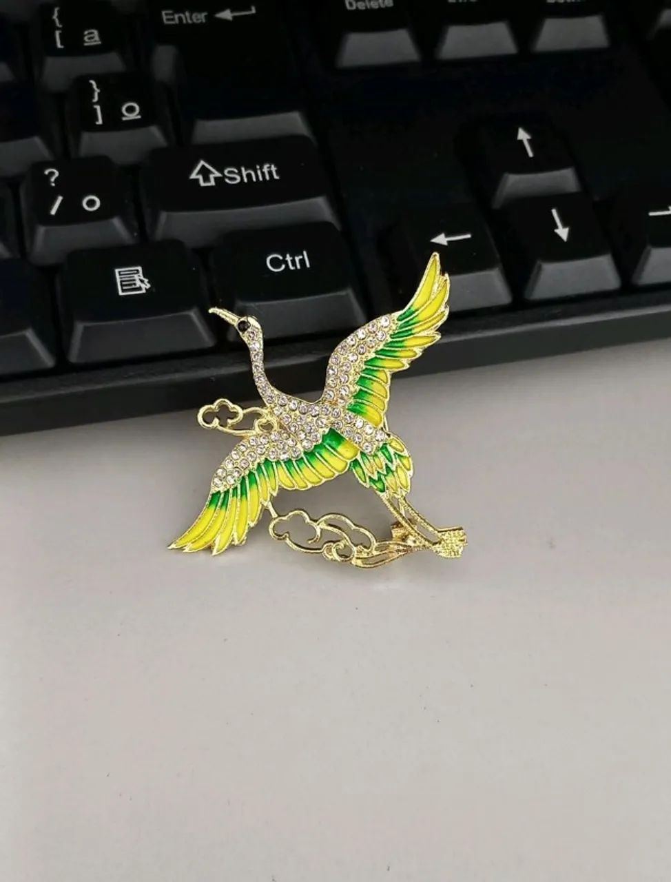 Broche de Pássaro Cegonha (novo) - Foto 3