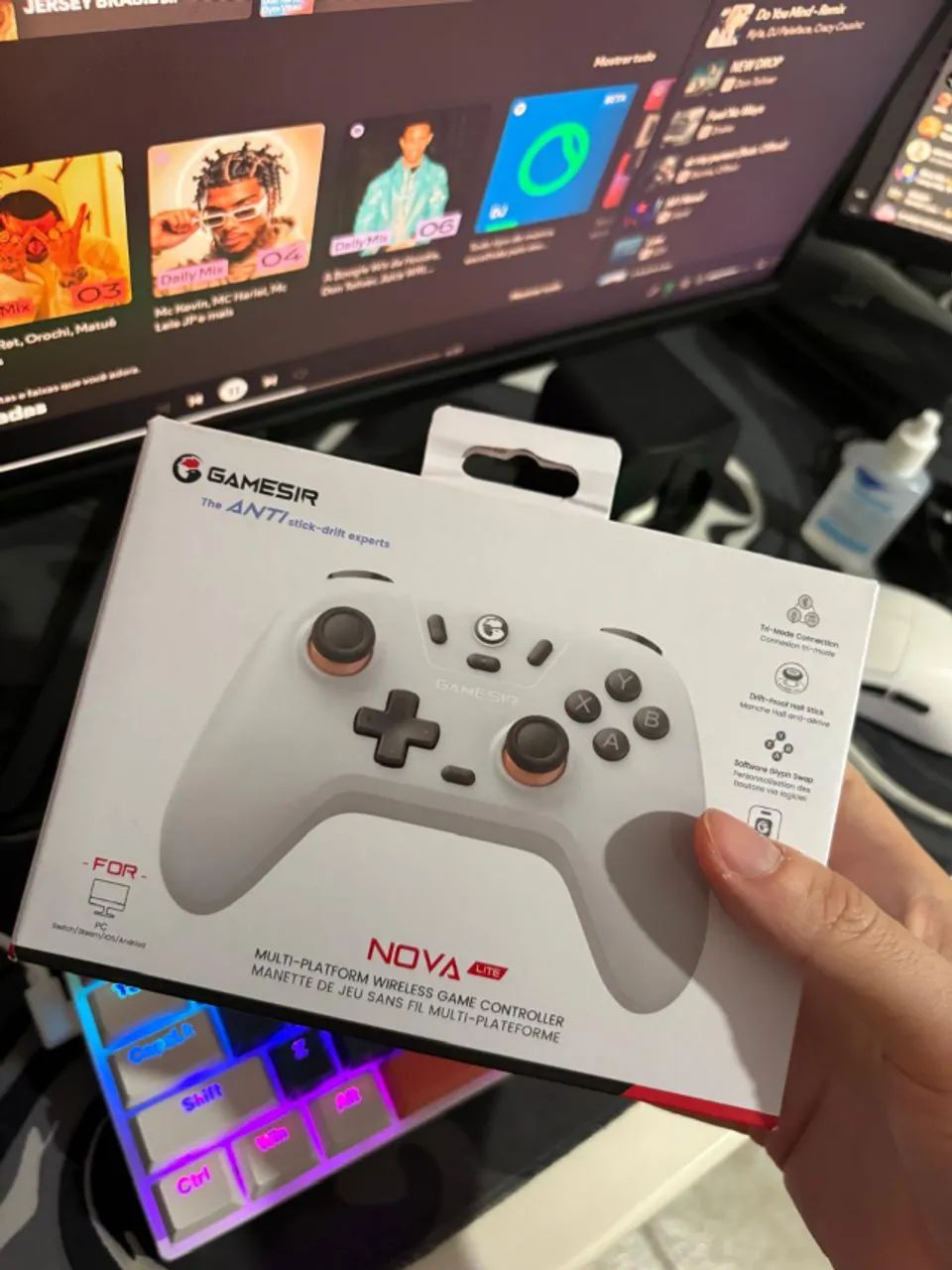Controle gamesir T4 nova lite - Wireless e bluetooth | Pc | Switch | Tv | Android | IOS