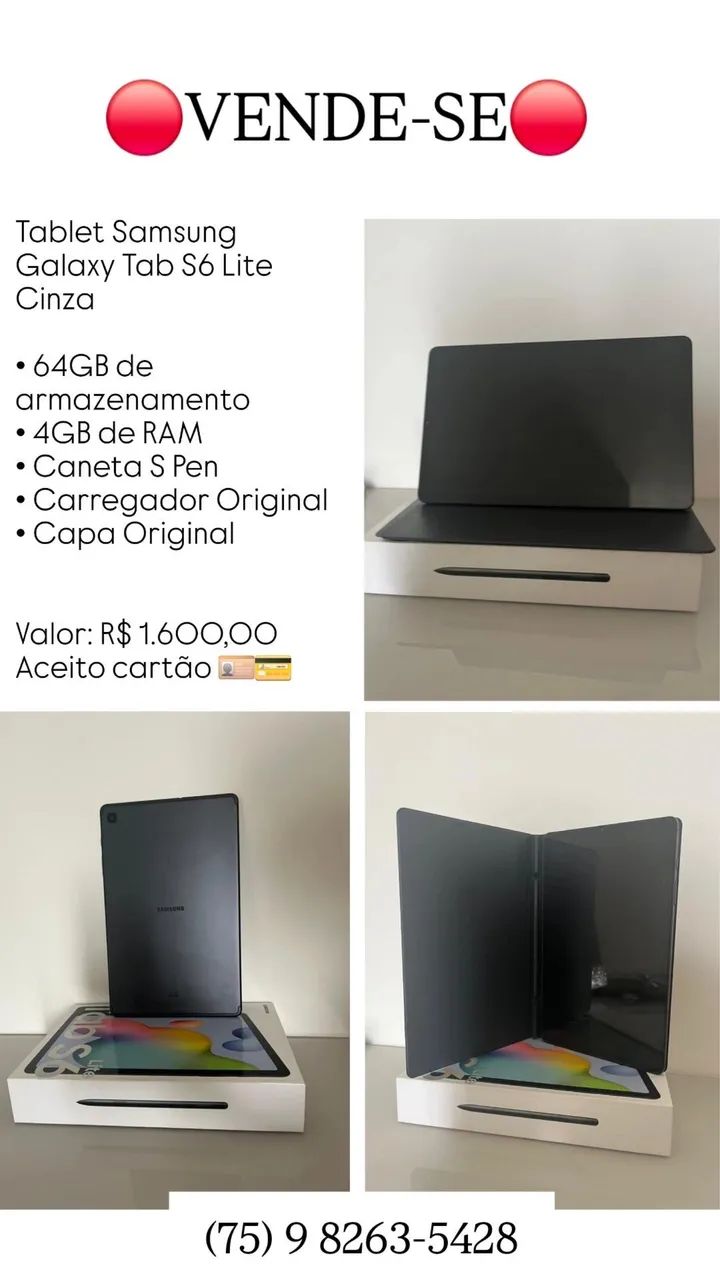 Tablet Samsung Galaxy Tab s6 Litr Cinza - Foto 3