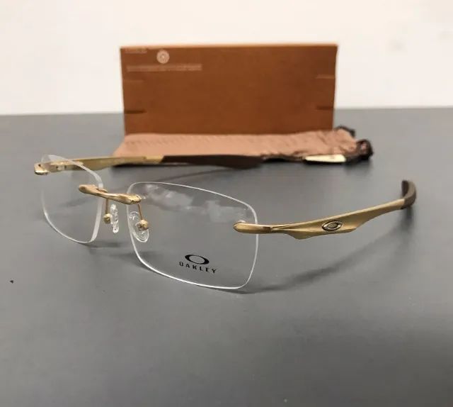 óculos armação de grau oakley evade gold  - Foto 4