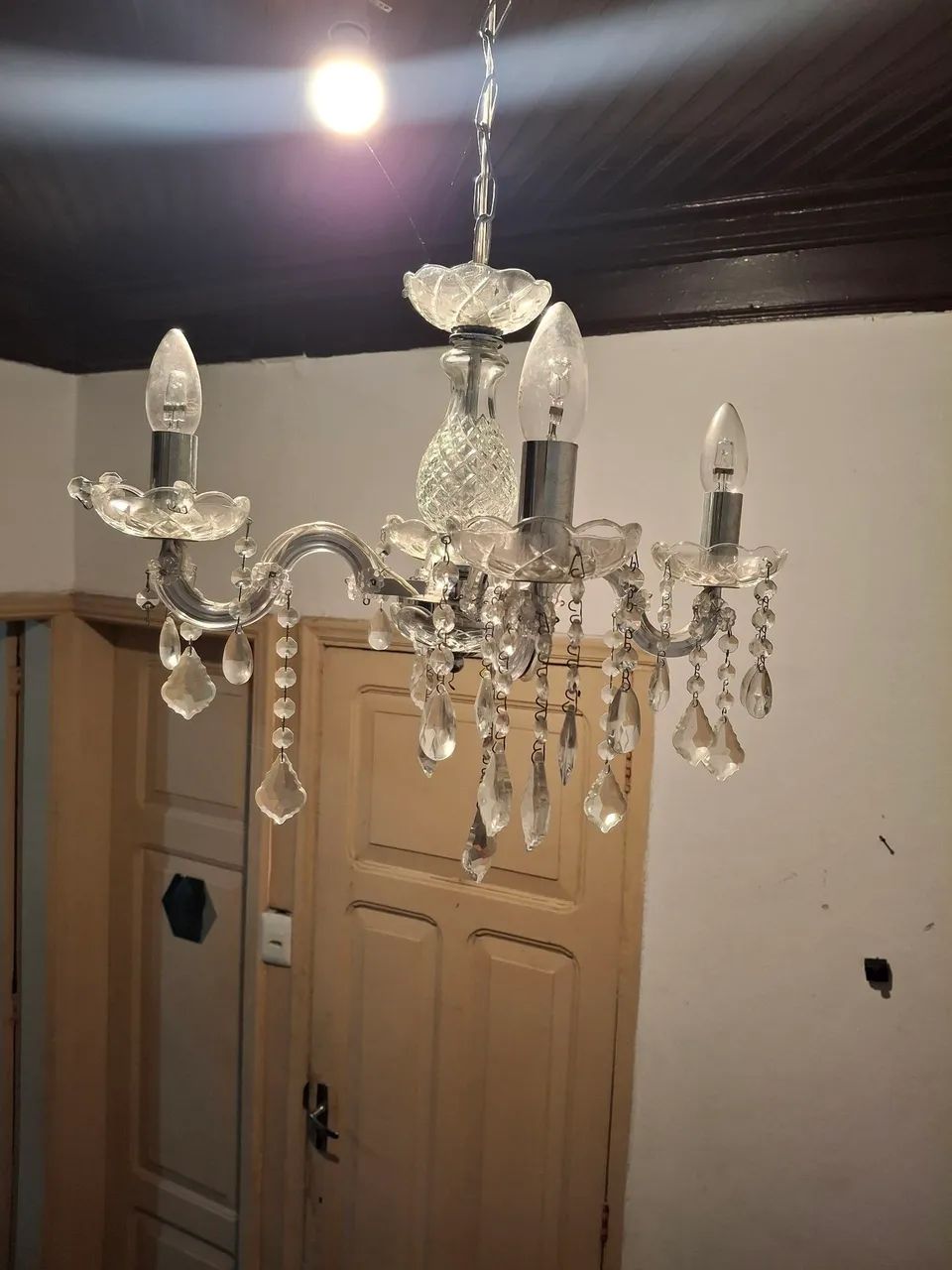 Lustre candelabro 4 braços  - Foto 4