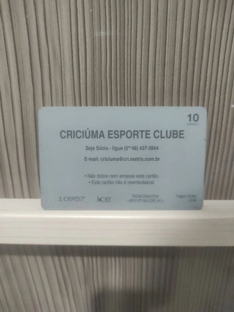 Cartão telefônico Criciúma  - Foto 2
