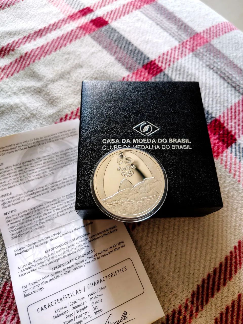 Medalha comemorativa Olimpíada Rio 2016