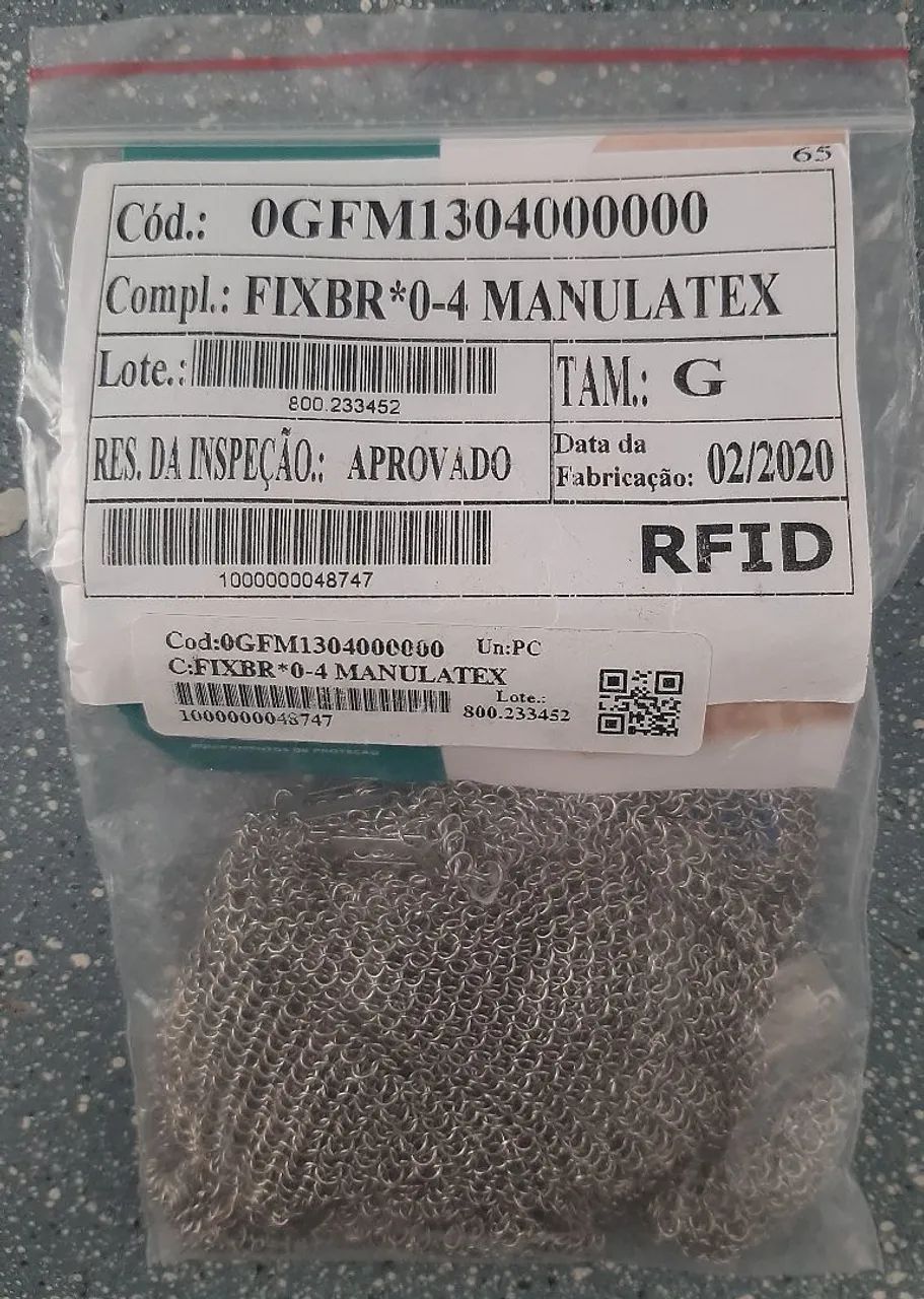 Luva Malha de aço açougueiro anticorte manutatex tam.G - Foto 2