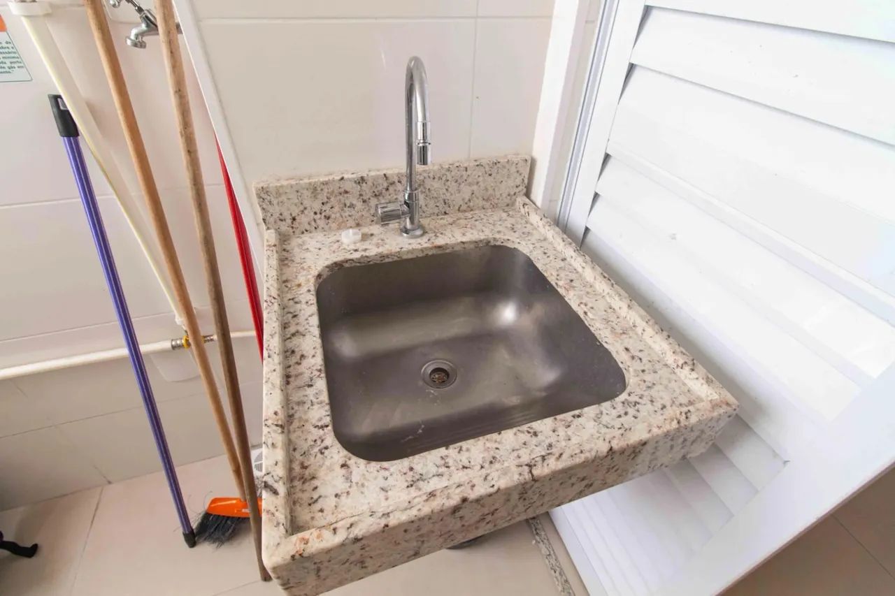 Pia e tanque mármore/granito branco itaunas  - Foto 3