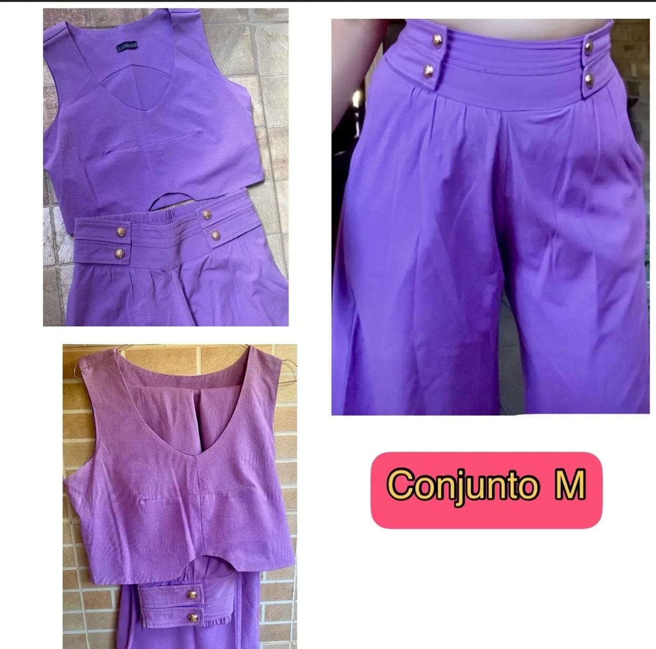 Conjunto M calça pantalona 