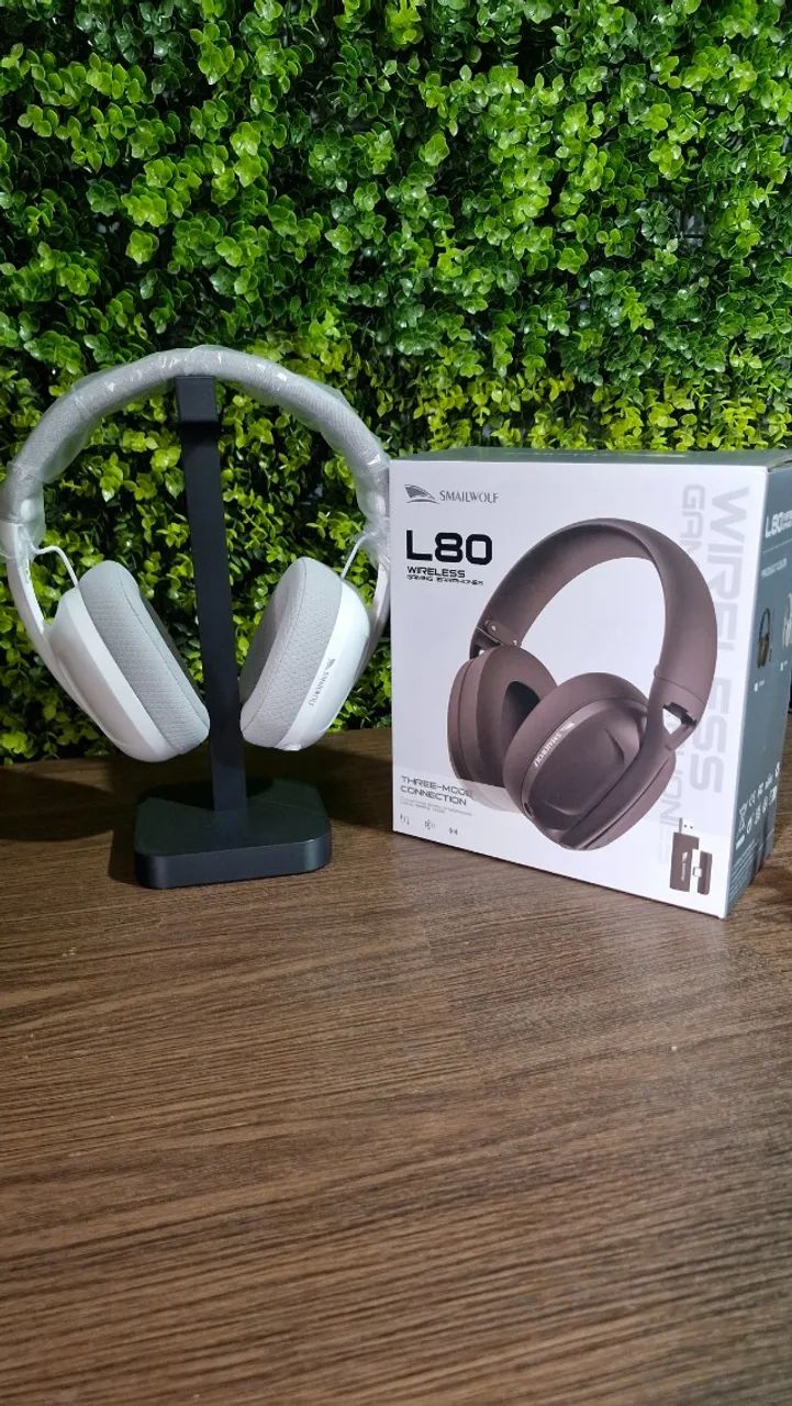Headset Gamer SMAILWOLF L80 3 Modos Bluetooth, Wireless e Com Fio - Branco - Foto 2