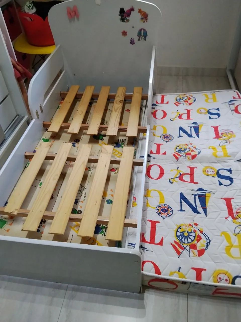 Bicama infantil com 2 colchão branca - Foto 5