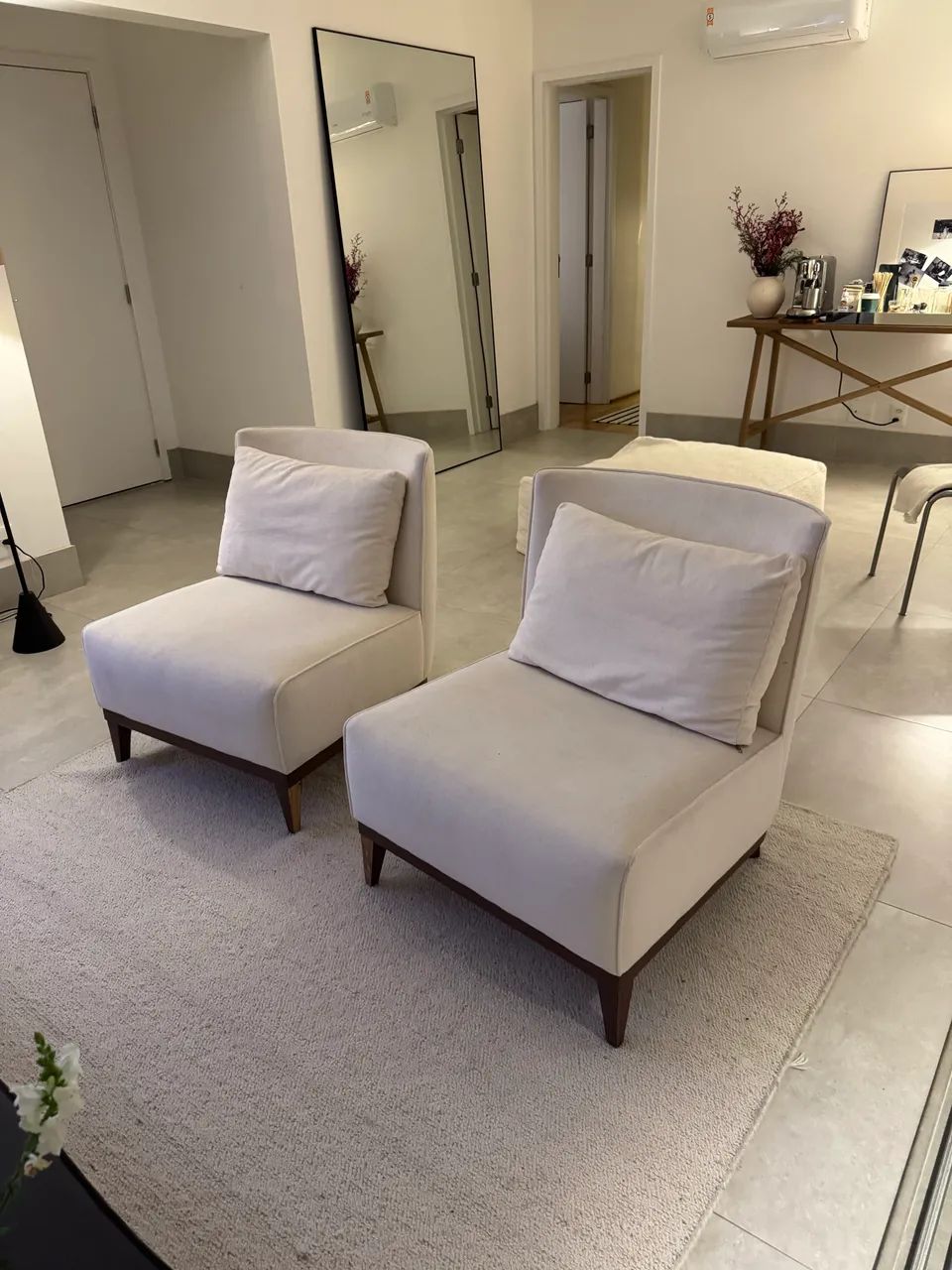 Par de Poltronas Brentwood Abuera - Off White Bouclé - Foto 3