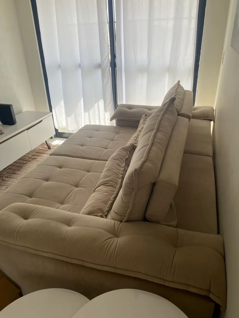 Sofá Retrátil de Madeira de Eucalipto - Espuma D33 Ortobom - Foto 3