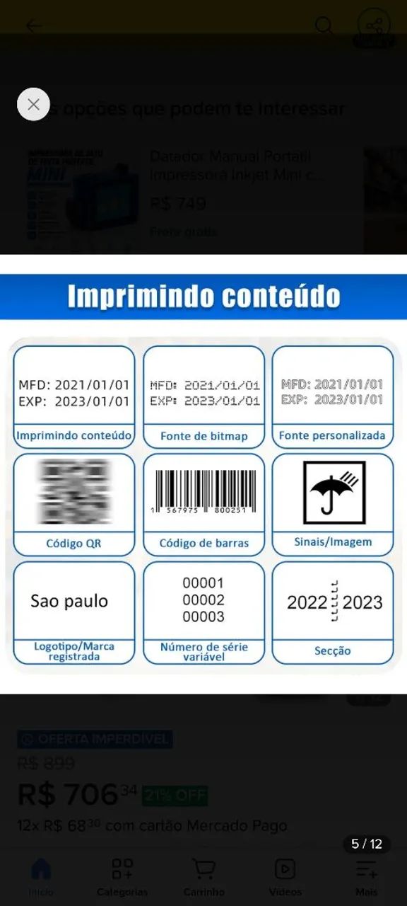 Impressora de tinta portatil - Foto 5