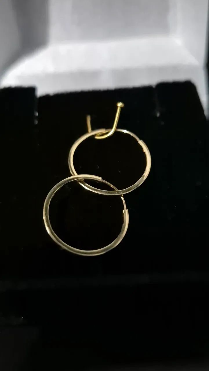 Brinco argola ouro 18K - Foto 2
