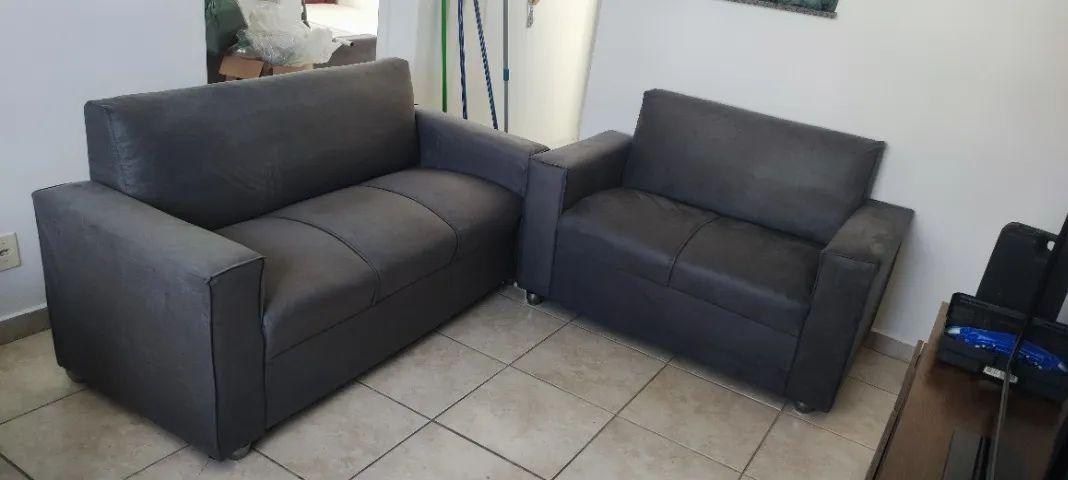 Sofá 2 e 3 assentos Suede de qualidade D33 Robusto Confortável Promoção - Foto 3