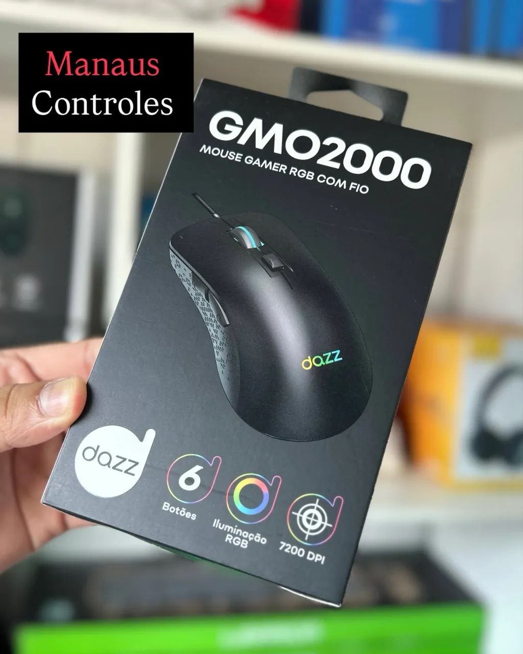 Mouse Gamer USB com 7200 Dpi ( 6 botões )