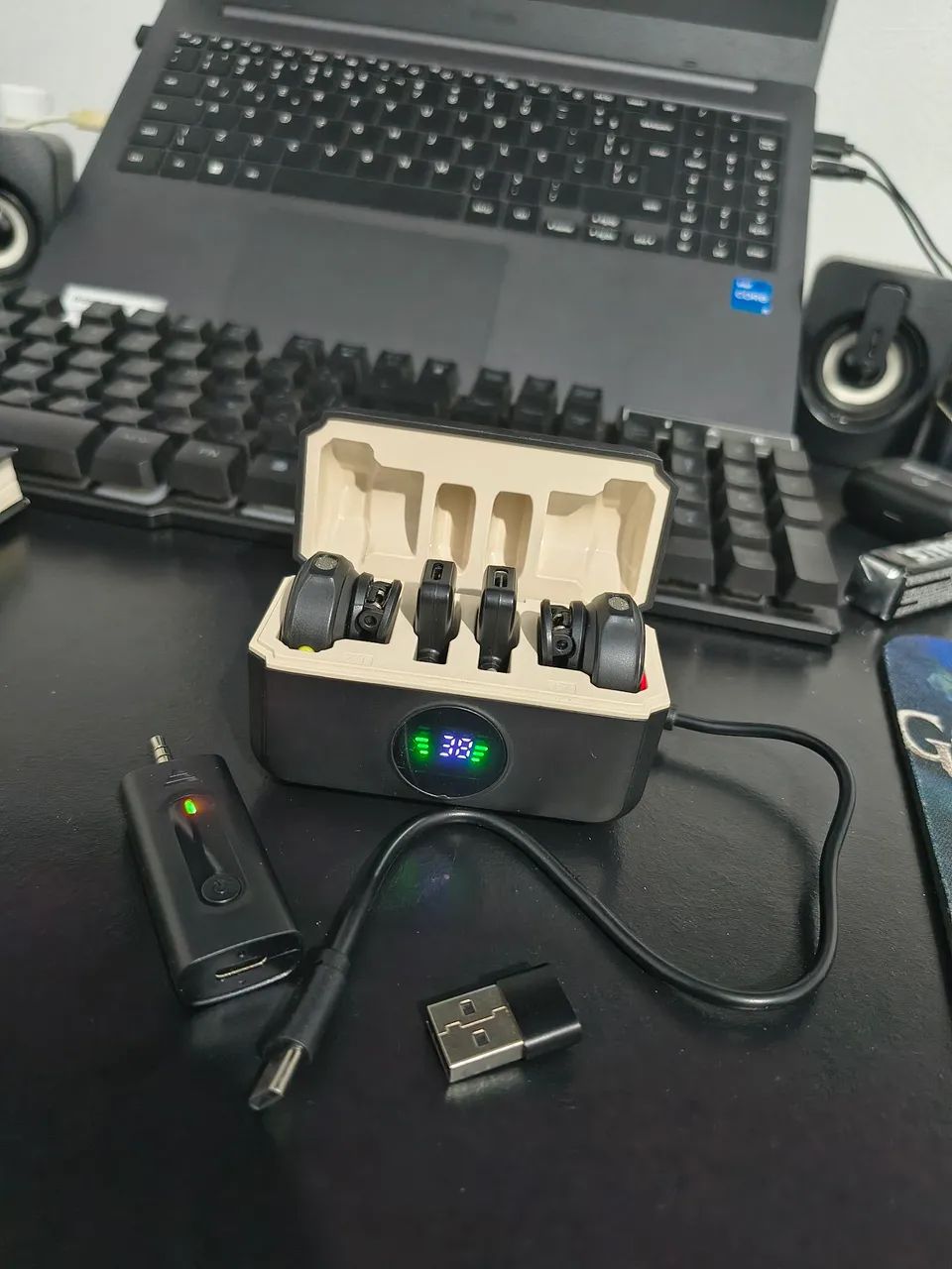 Microfone De Lapela Profissional Sem Fio Para Celular E Câmera Com Redução De Ruído 