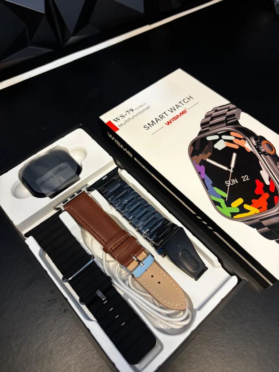 Smartwatch WS-79 Ultra 2 (49mm) + Kit 3 Pulseiras - Novo/Lacrado - Foto 2