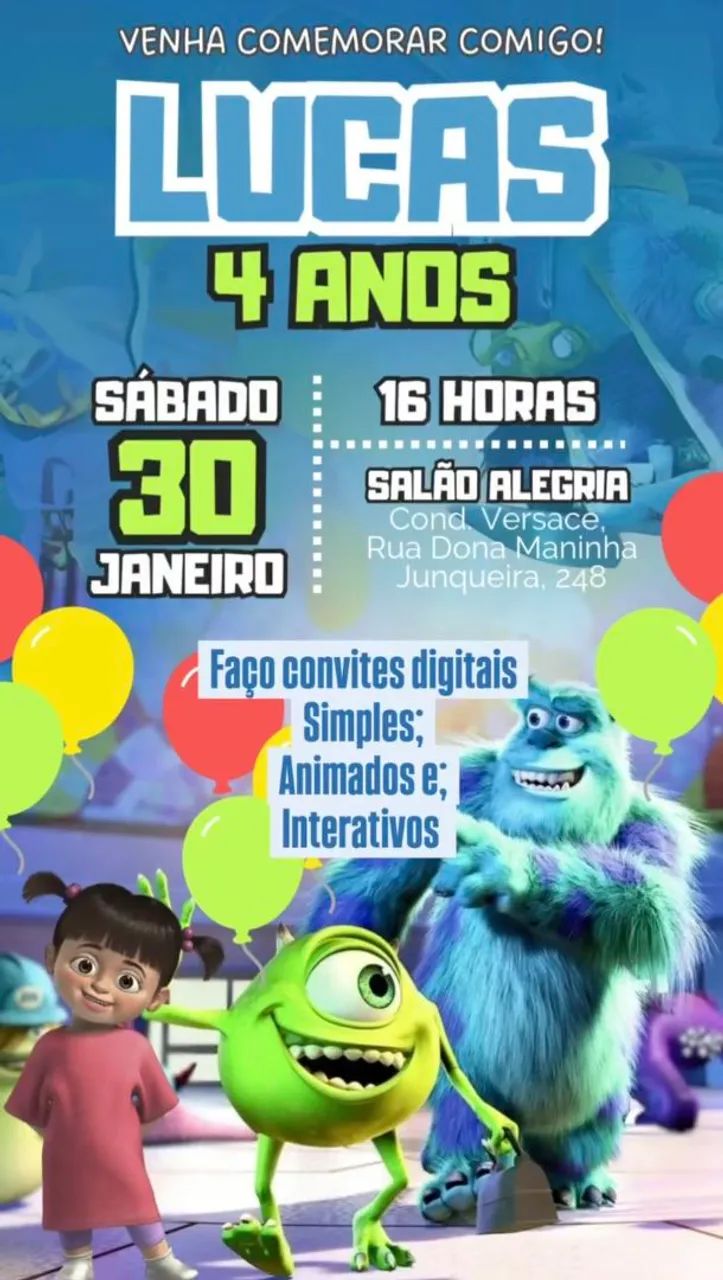Convites Digitais Personalizados Simples, Interativos e Animados - Foto 2
