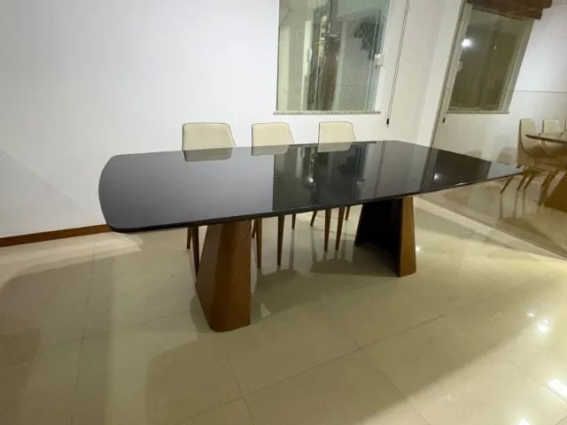 Mesa 8 Lugares com Tampo de Vidro - Foto 2