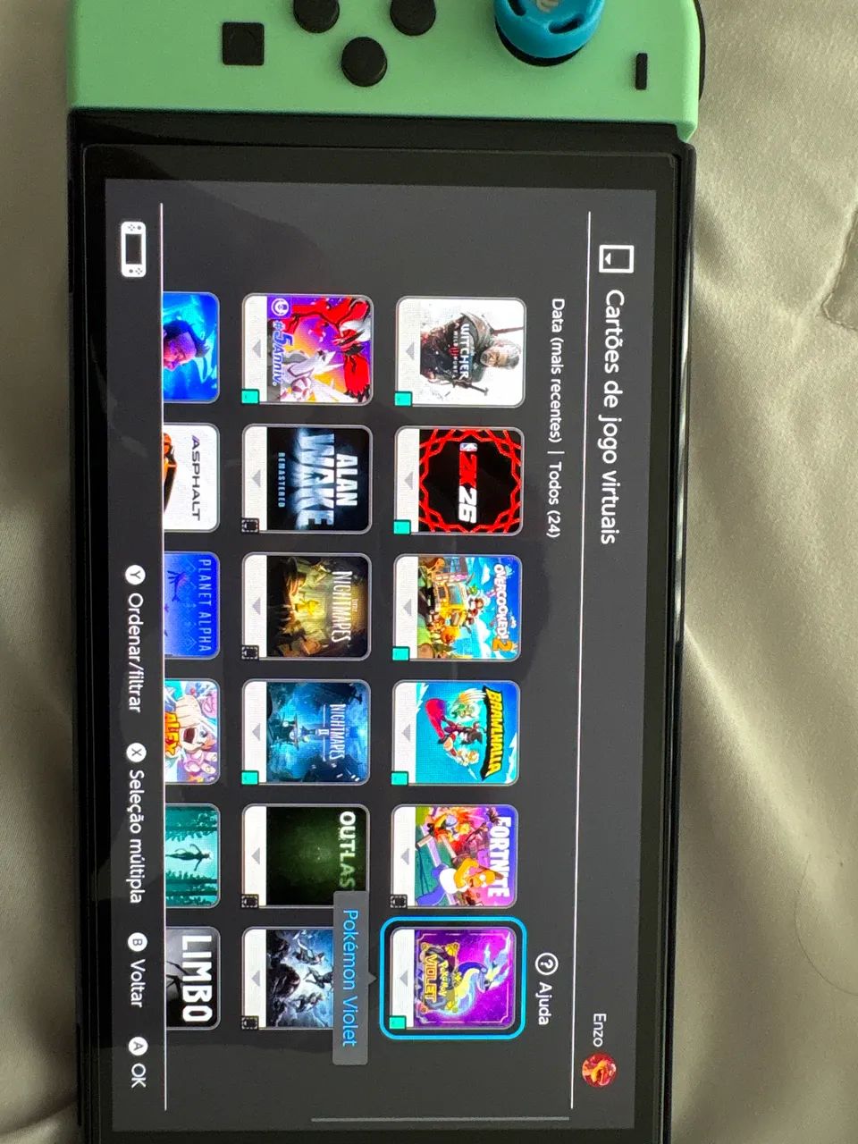 nintendo switch oled com vários jogos e adicionais por apenas 2.300 reais - Foto 5