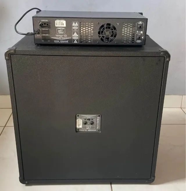 Cabeçote + Caixa 15'' Baixo 350w Oneal Preto 110 220 - Foto 3
