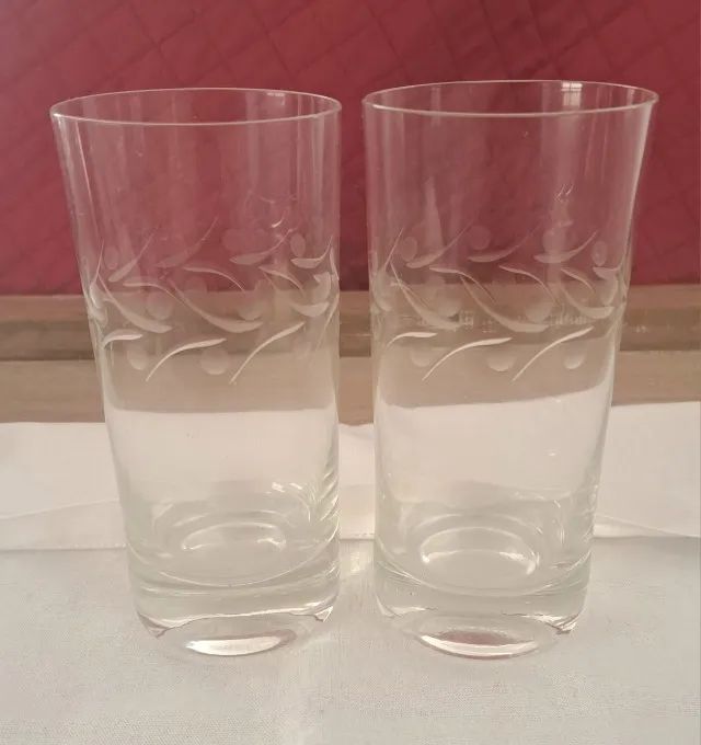 Jarra e copos em cristal retrô - Foto 2