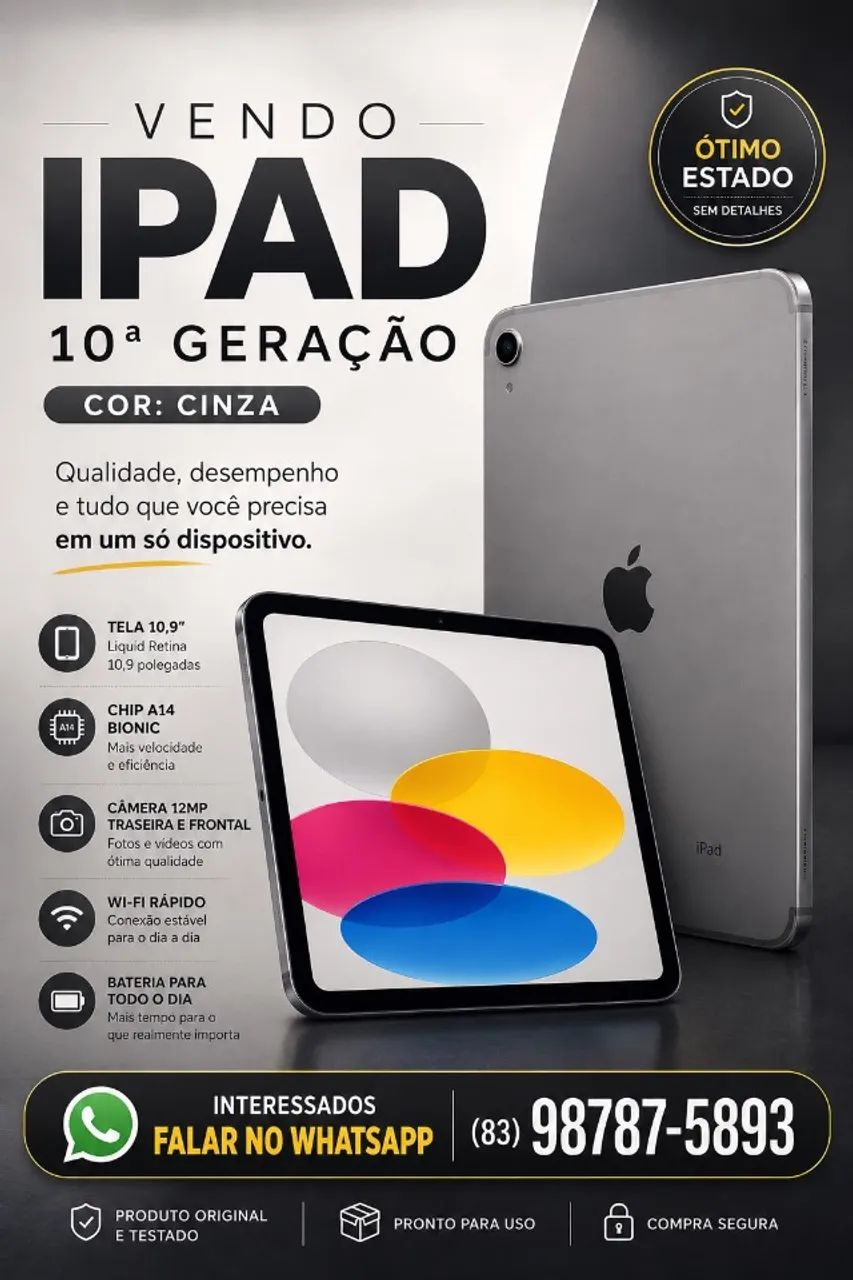 Ipad 10° geração 128gb