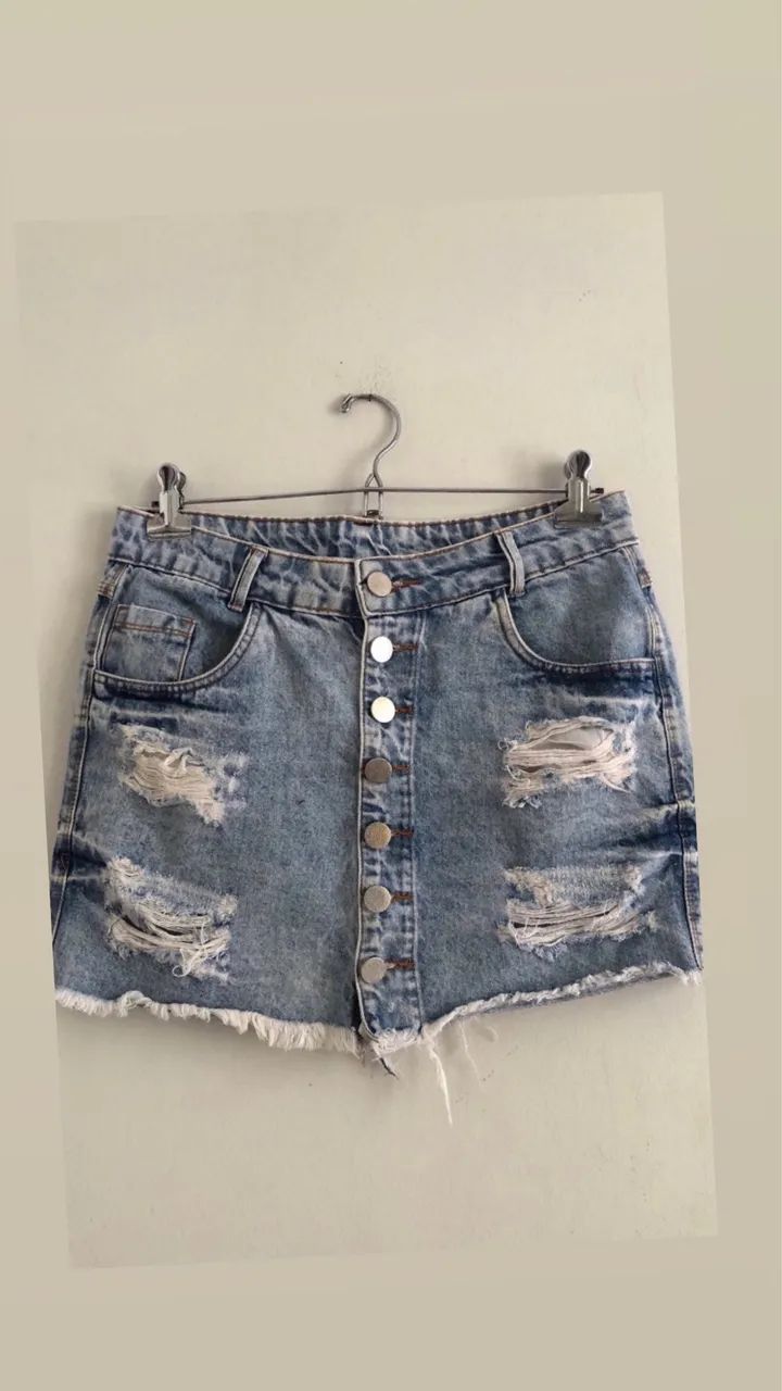 Saia jeans número 40 - Foto 4