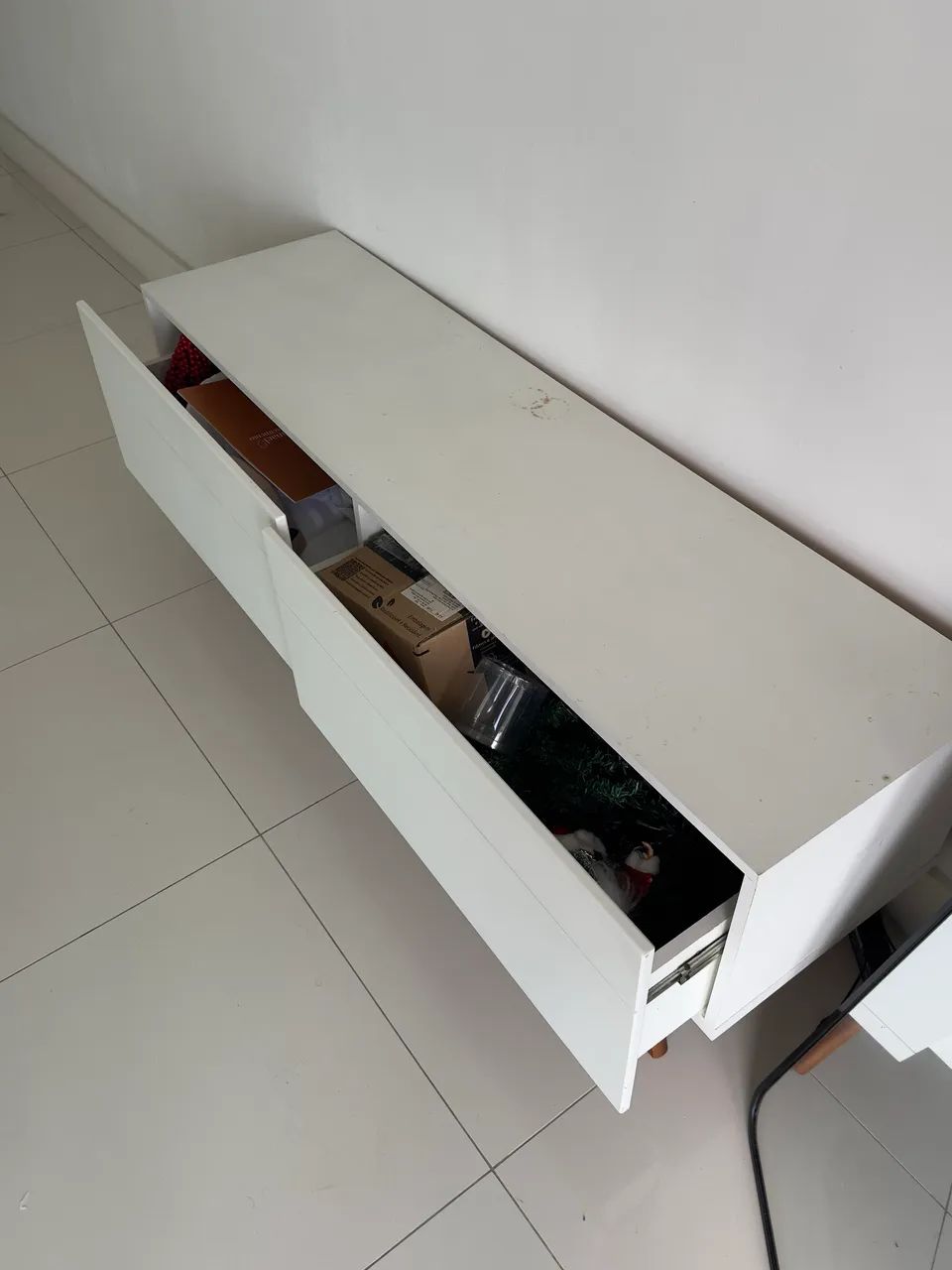 Hack branco de TV sala de estar  - Foto 4