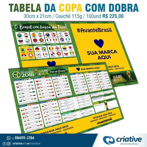 Tabela da Copa Impresso