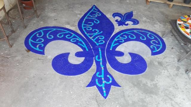 Mosaico Piscina, flor de lis, mandala - Foto 3