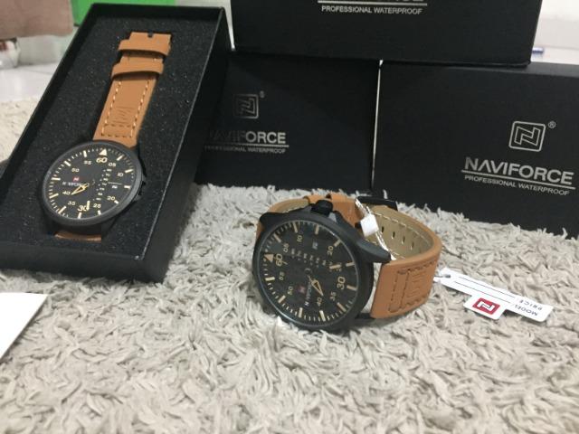 Relógios De Pulso Masculino Naviforce Quartzo Couro lacrado a pronta entrega - Foto 2