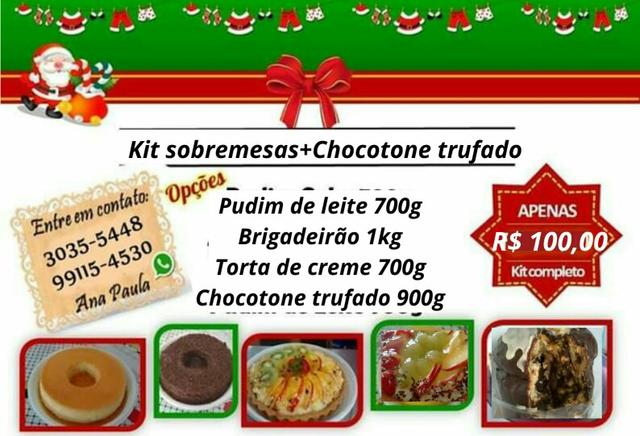 Kit sobremesas R$ 100,00