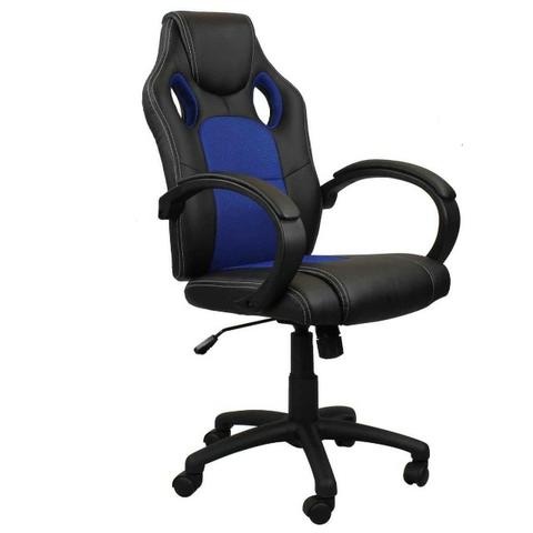 Cadeira Gamer DTX Pro Preta Azul Altura Regulável